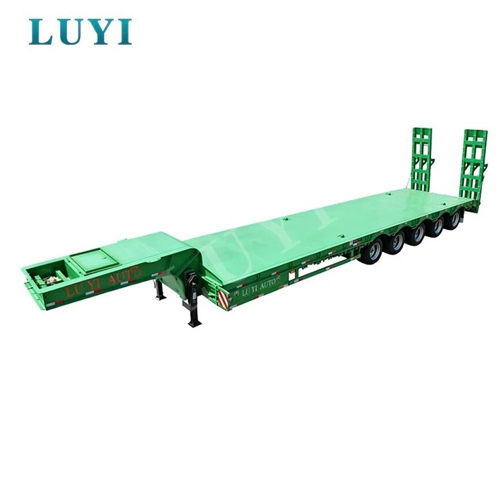 5 Axle Low Flatbed Semi Trailer Low Bed Semi Trailer For Heavy Cargo Transport manufacturers 5 Axle Low Flatbed Semi Trailer Low Bed Semi Trailer For Heavy Cargo Transport manufacturers